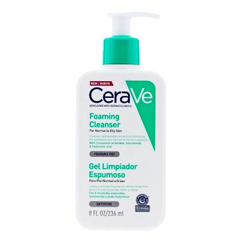 CERAVE GEL LIMPIADOR ESPUMOSO 1 ENVASE 236 ML