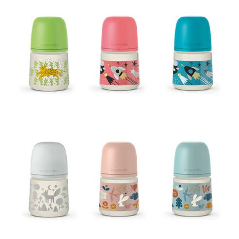 BIBERON DIBUJOS SILICONA SUAVINEX FLUJO S 150 ML