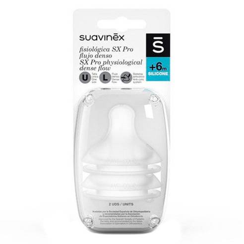 TETINA SILICONA FISIOLOGICA SUAVINEX FLUJO L 2 U