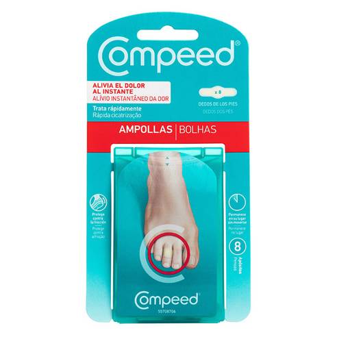COMPEED AMPOLLAS HIDROCOLOIDE DEDOS PIES 8 U