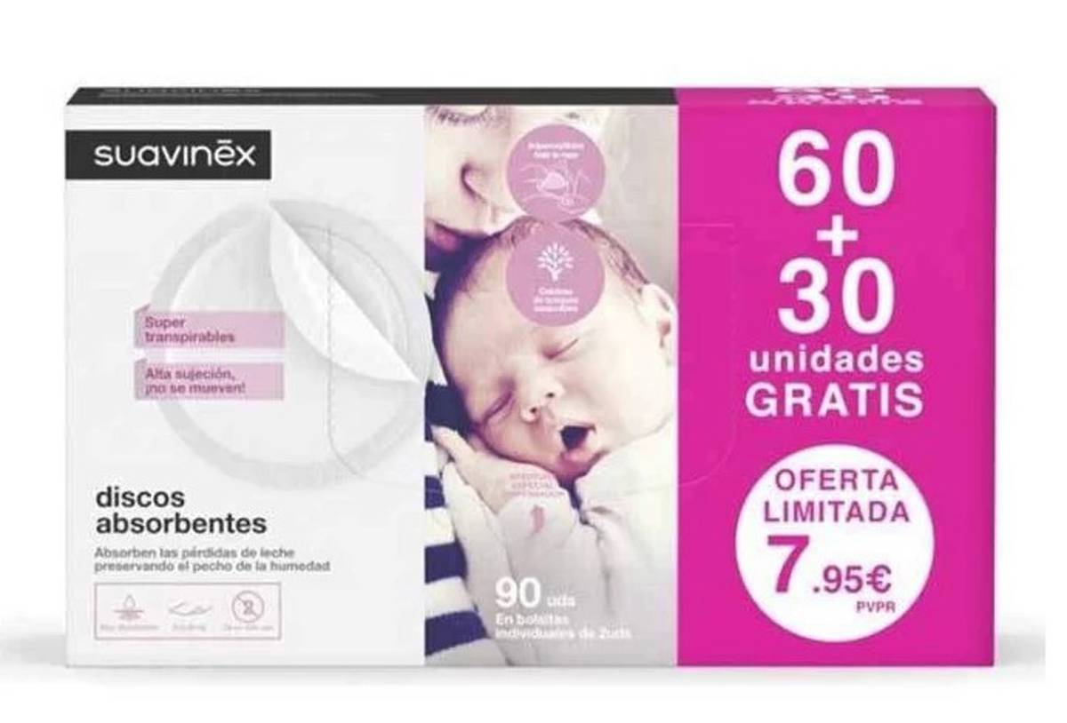 SUAVINEX DISCOS LACTANCIA PACK AHORRO 60+30 UNI
