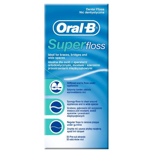ORAL-B SUPERFLOSS SEDA DENTAL 50 U